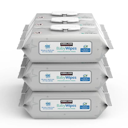 Gentle clean with Kirkland Signature Tencel Baby Wipes