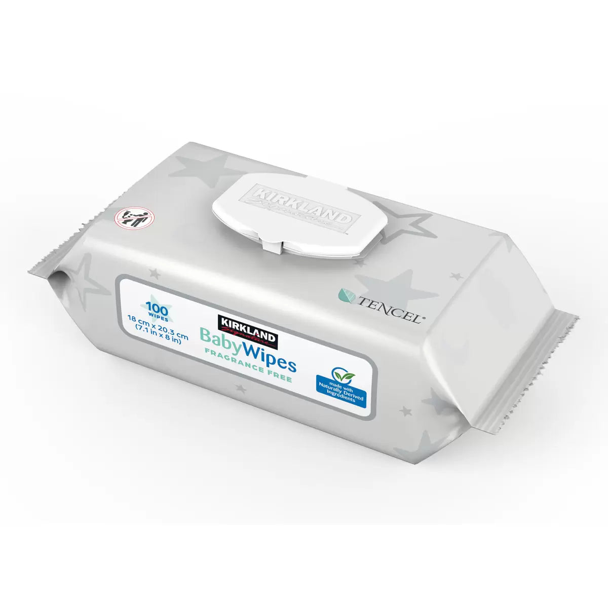 Soft and comforting Kirkland Signature Tencel Baby Wipes, 9 x 100