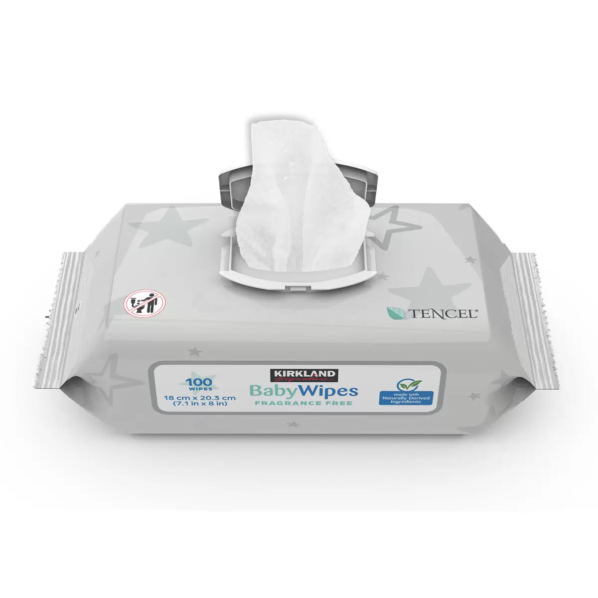 Ultra-soft plant-based Tencel baby wipes, 9-pack