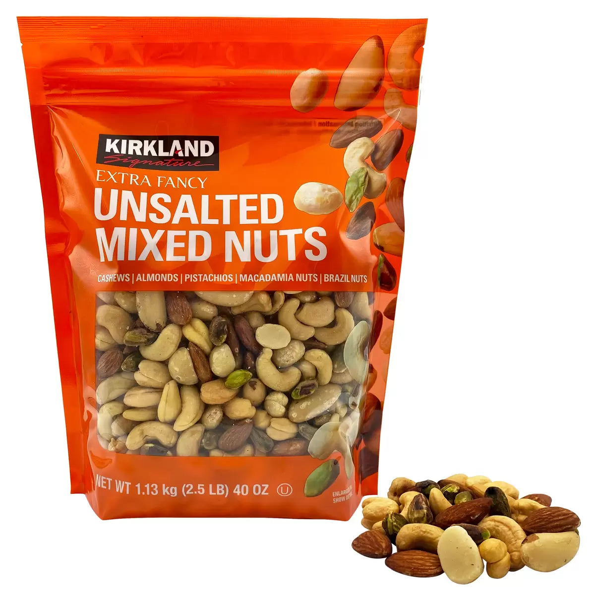 Kirkland Signature Unsalted Mixed Nuts 1.13kg Jar