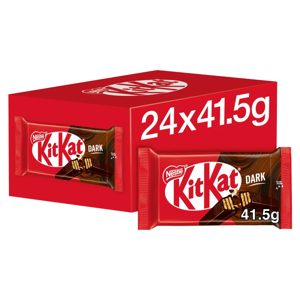 Kit Kat Dark Chocolate 4-Finger Bars 41.5g, box of 24
