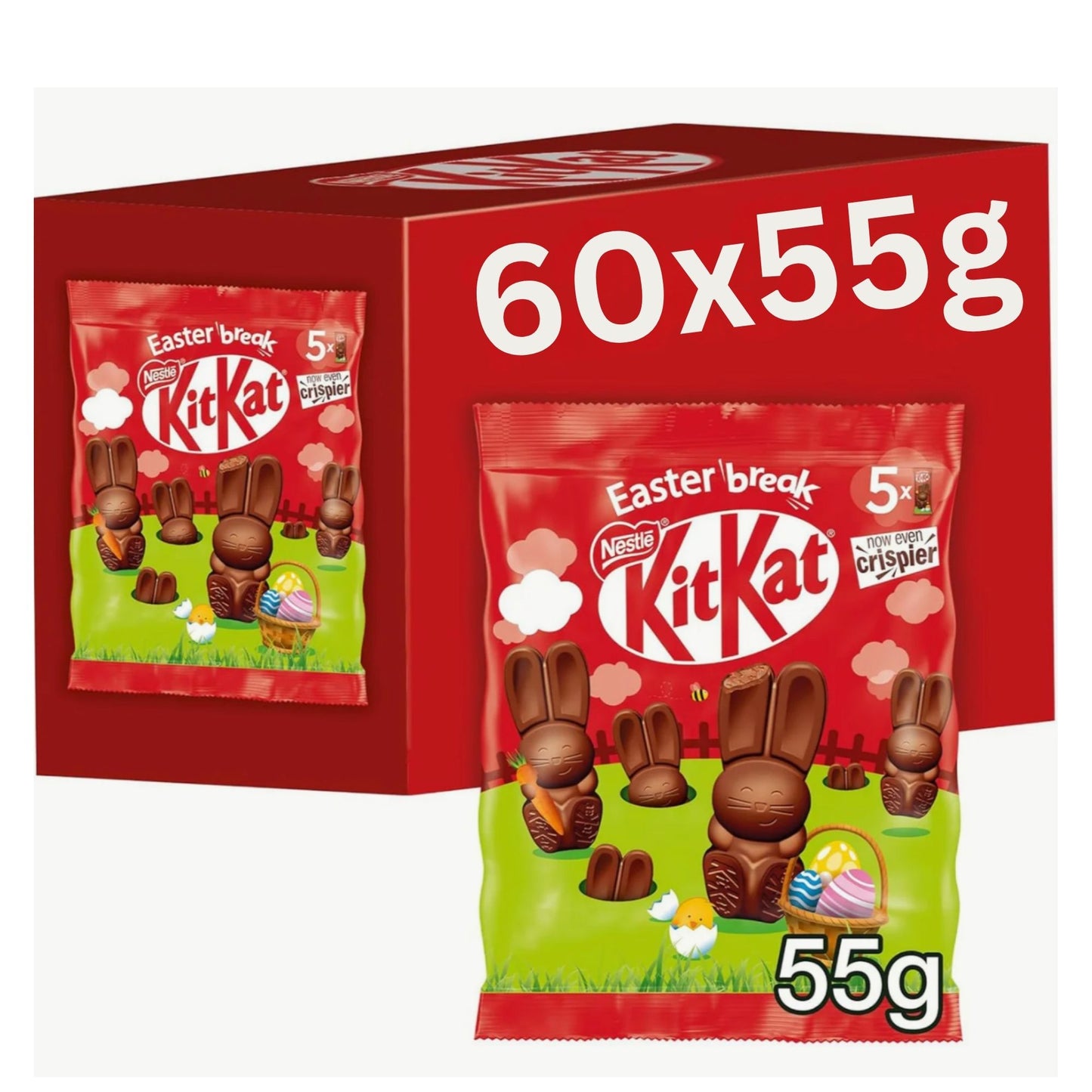 Crunchy chocolate bunny treats for Easter celebrations