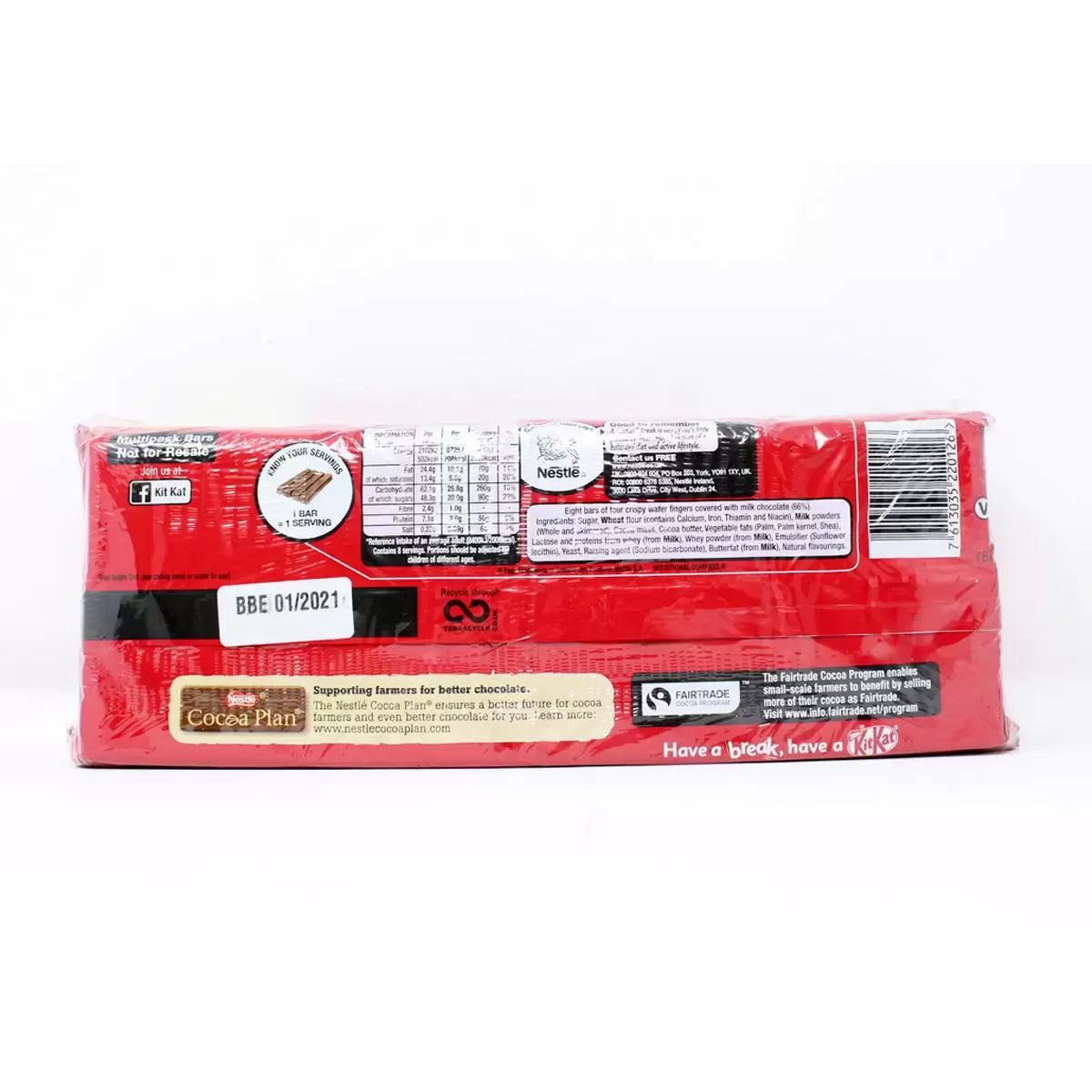 KitKat 4 Finger milk chocolate bar – crisp wafer covered in smooth chocolate