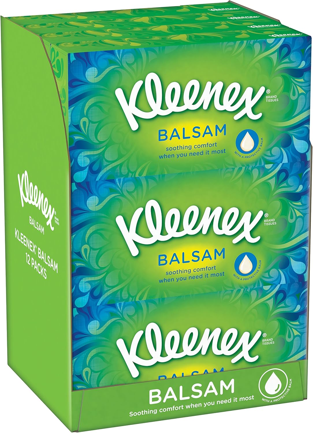 kleenex balsam tissues pack of 12 for cold relief