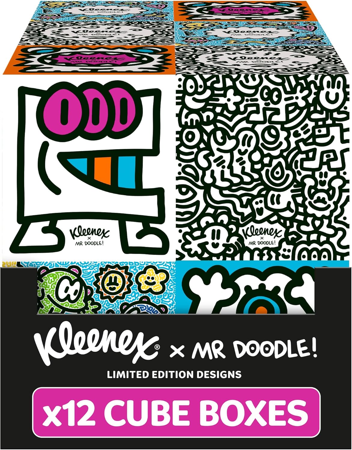 kleenex mr doodle facial tissue box set