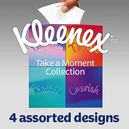  Kleenex Take a Moment tissue boxes with calming designs