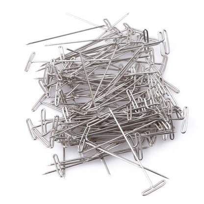 50pcs 32mm T pin stainless steel wig making blocking needle