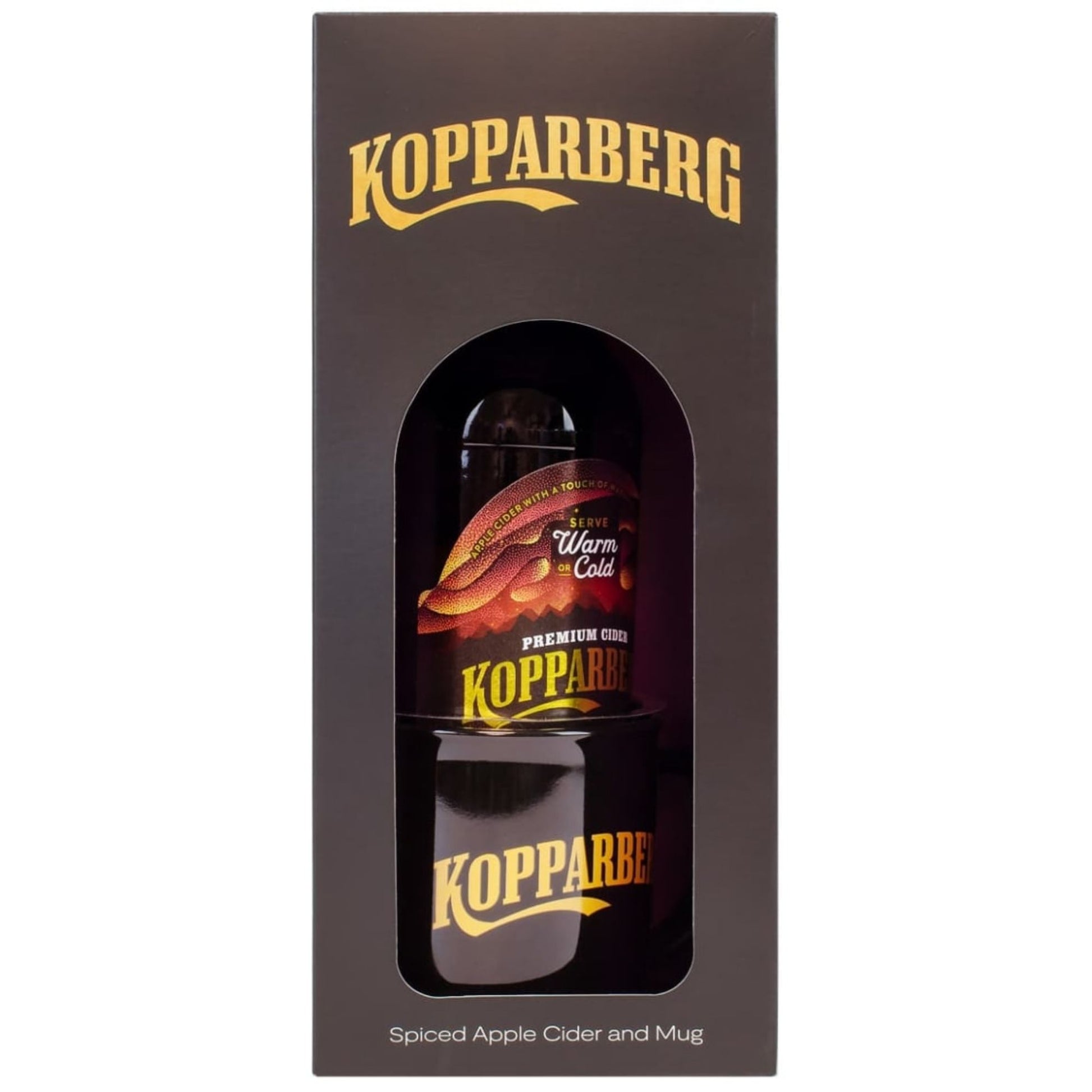 Kopparberg cider gift set with branded enamel mug