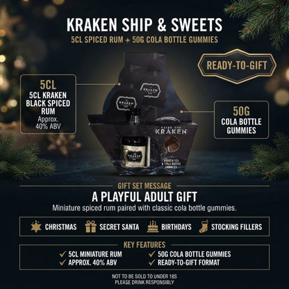 Kraken Black Spiced Rum 5cl gift set