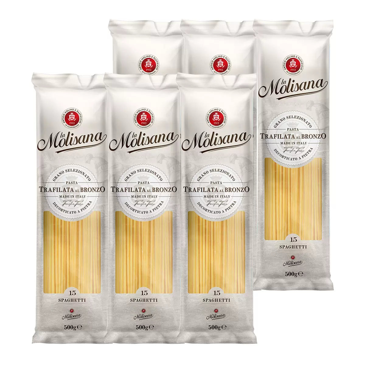 La Molisana spaghetti 6 x 500g bronze drawn pasta