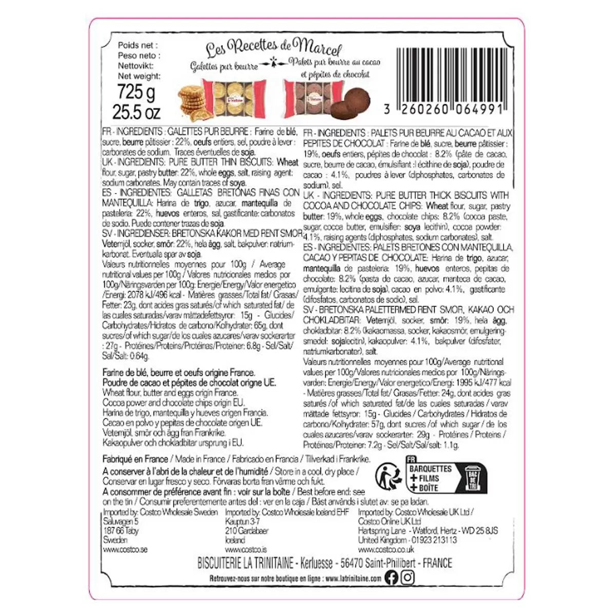 Traditional French butter biscuits in reusable gift tin