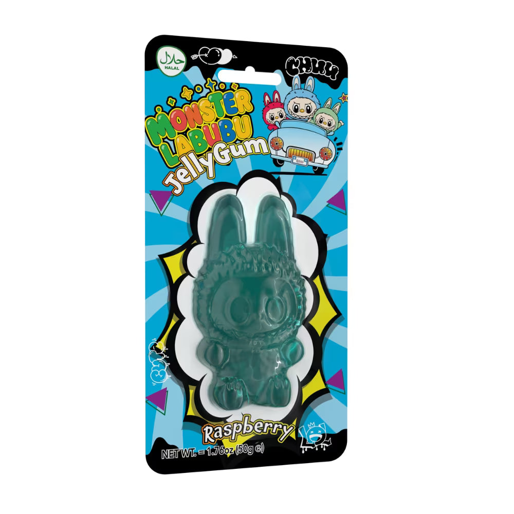 Labubu Shaped Raspberry Jelly Gums – 12 Pack Box