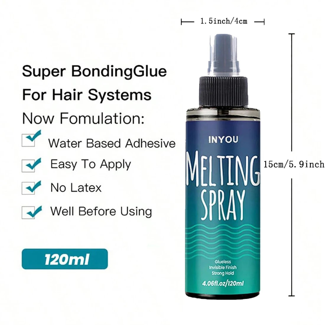 Wig melting spray kit for natural lace blending