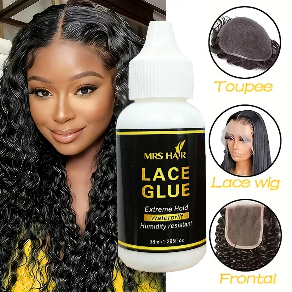 Waterproof wig glue for lace frontal installations