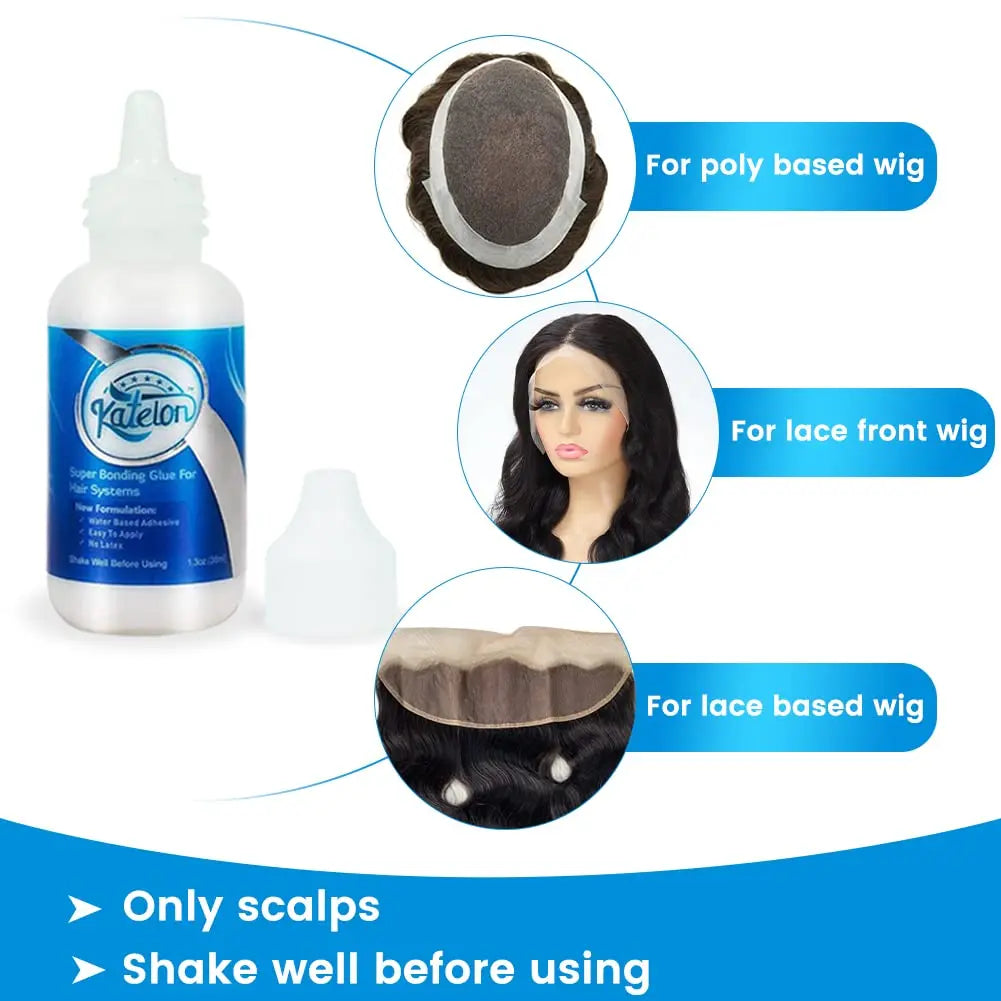Wig adhesive kit lace tint spray application natural hairline