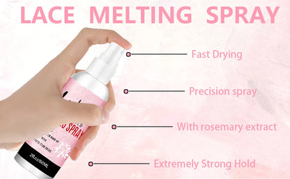 Cosplay wig fixing spray with quick drying formula