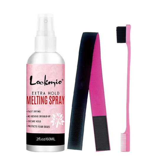 Lace wig melting spray for secure wig installation