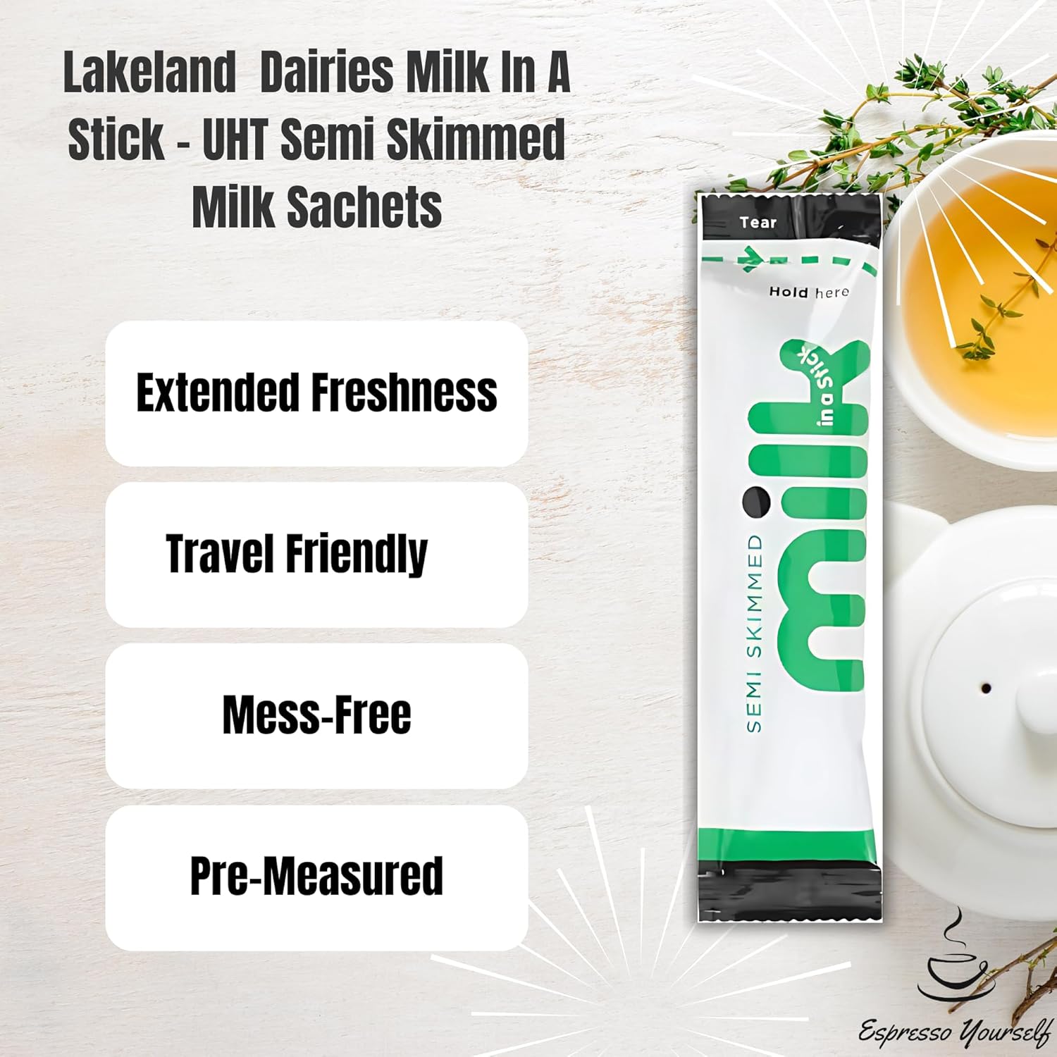 lakeland dairies milk sachets for coffee and tea