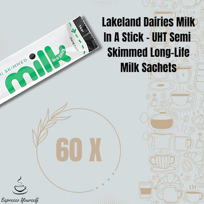 lakeland dairies long life milk sachets 60 sachets 10ml each