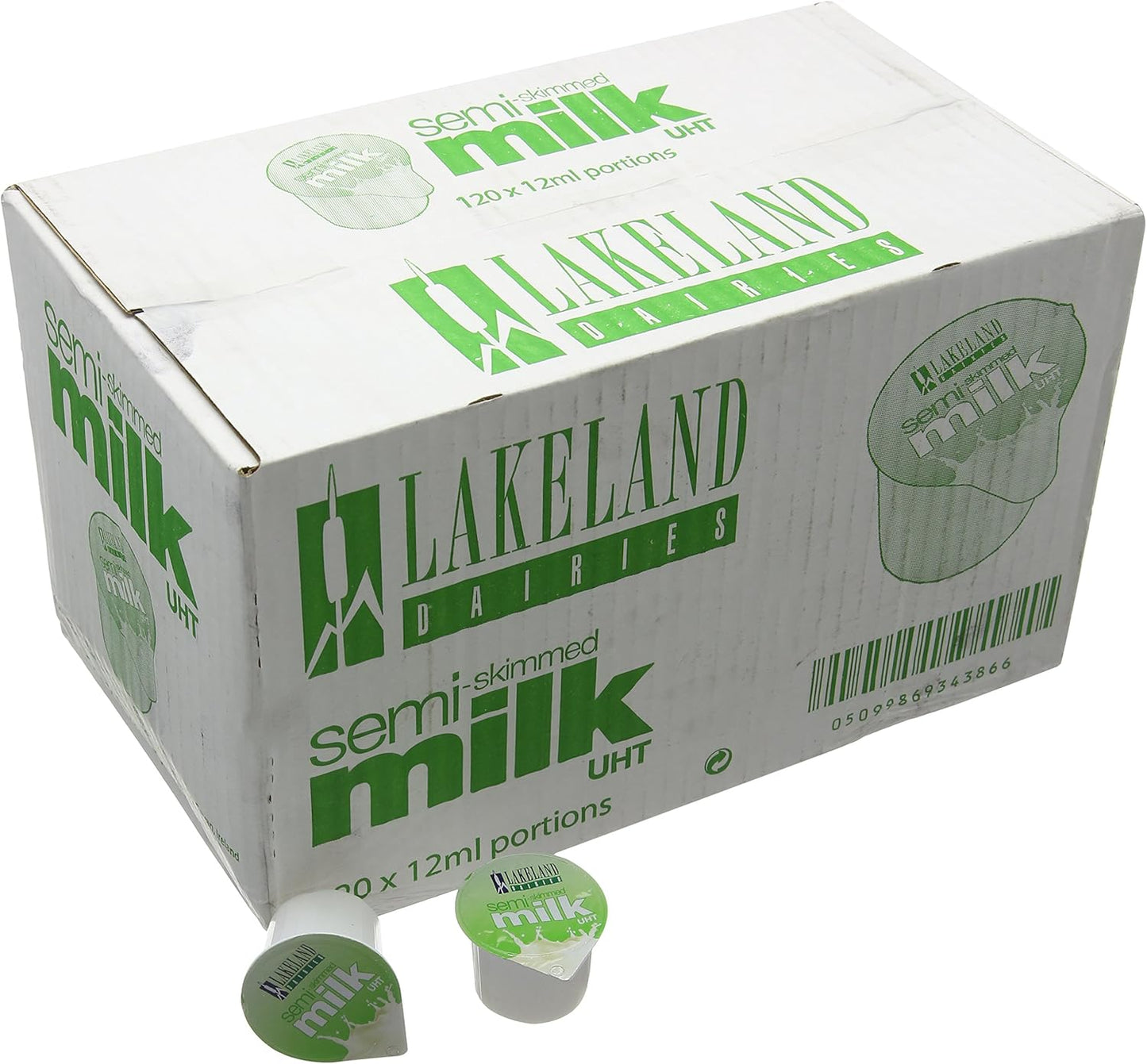 lakeland individual milk portions box of 120 for catering or office use