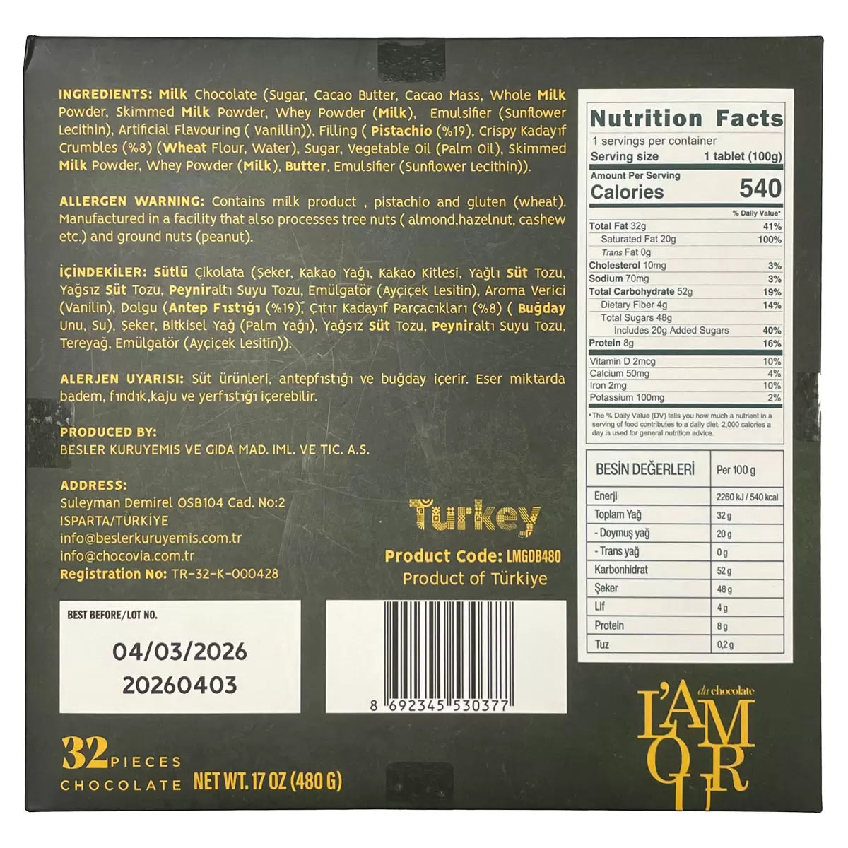 Luxury Dubai-inspired chocolate for gifting and sharing