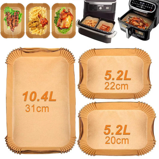 Large Rectangle Air Fryer Paper Liners 31cm