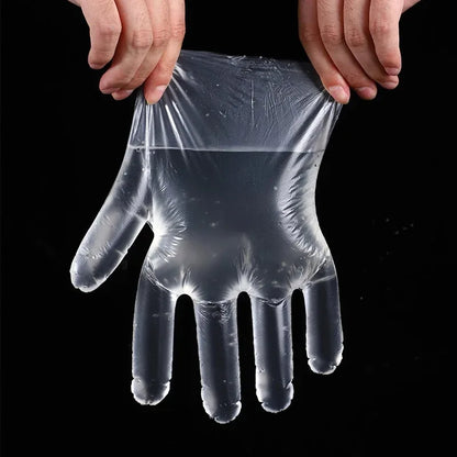 Latex free clear plastic disposable gloves
