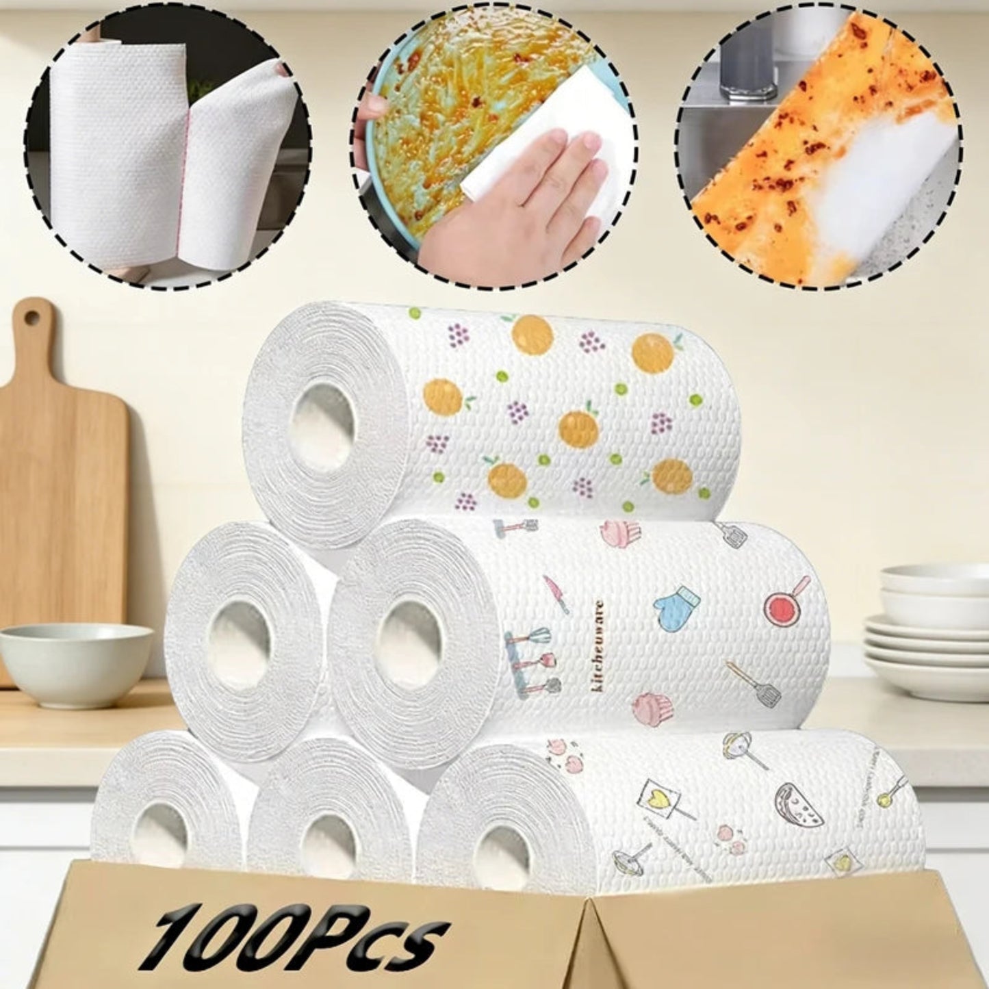 Lazy Rag kitchen cleaning roll with 100 sheets