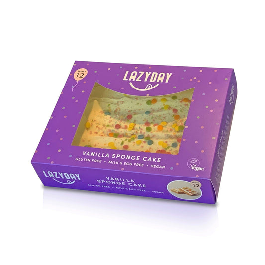 Gluten-free and vegan vanilla sponge cake by Lazy Day