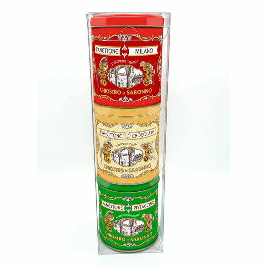 Lazzaroni Mini Panettone Gift Tower 3 x 100g assorted flavours