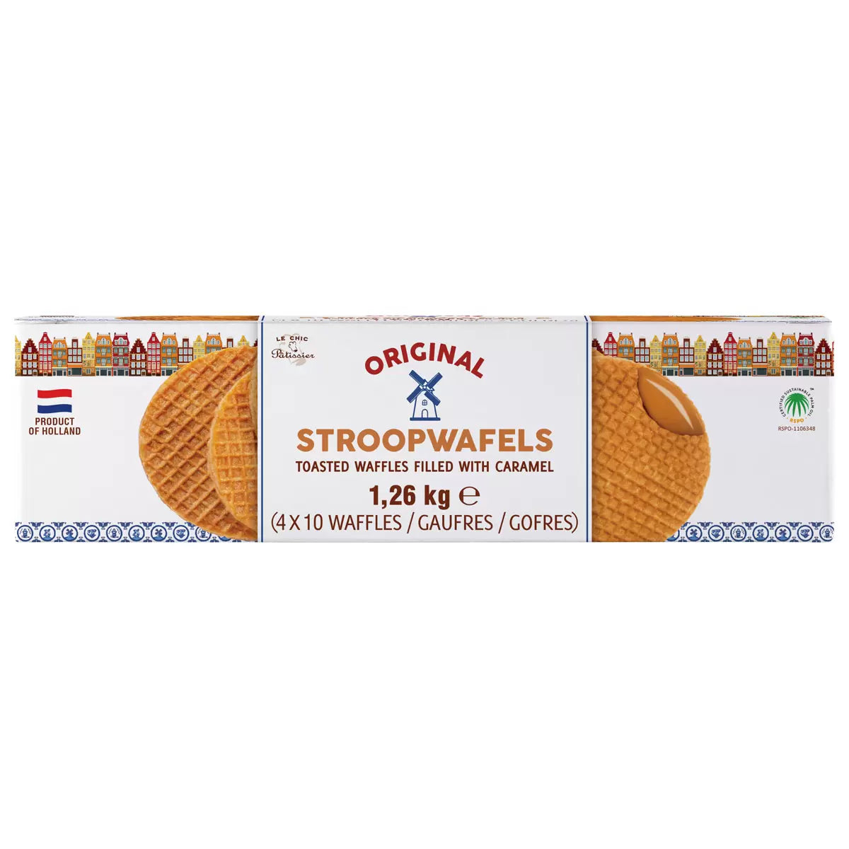 Le Chic Patissier stroopwafels 40 pack Dutch caramel waffles