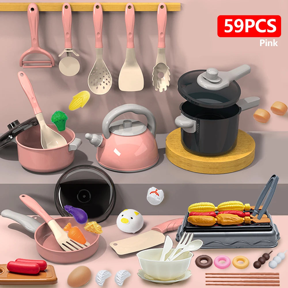 Play kitchen set for boys and girls aged three and above