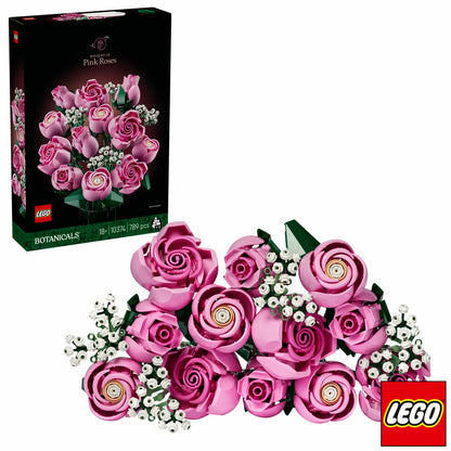 LEGO Botanicals Pink Roses Bouquet Model 10374
