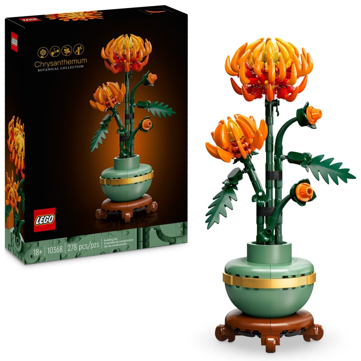 LEGO Chrysanthemum Botanical Collection 10368 buildable flower set