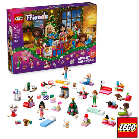 LEGO Friends Advent Calendar 2025 set with 24 holiday surprises for kids