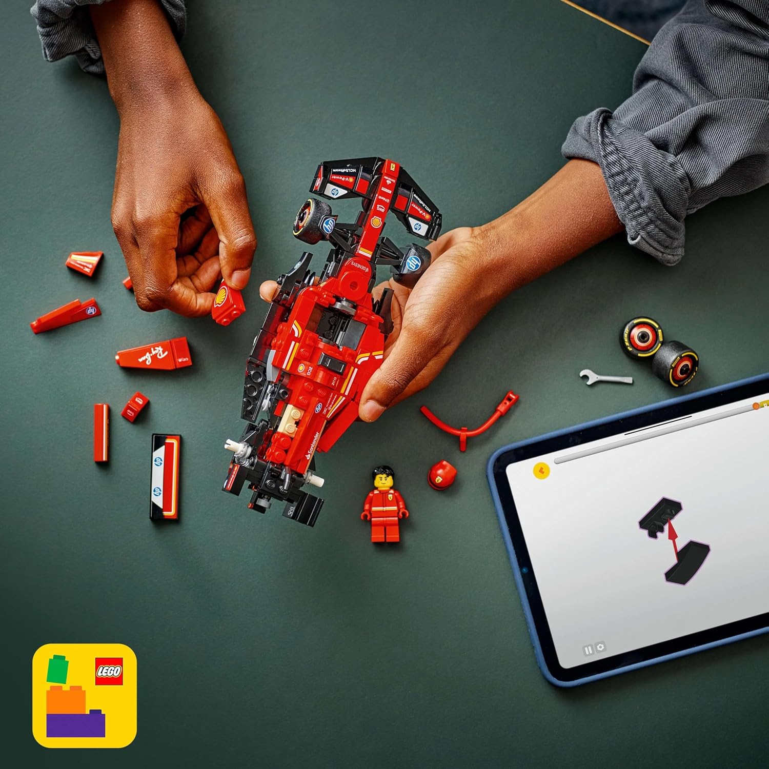 lego speed champions set ferrari sf24 f1 replica