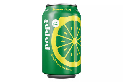 Sparkling lemon lime high fibre soft drink