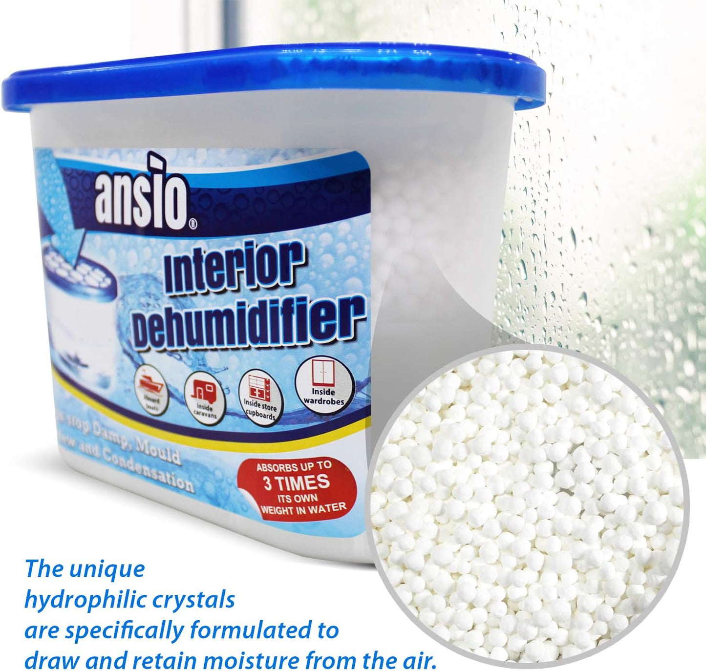 Lightweight solution for excess humidity in caravan or basement