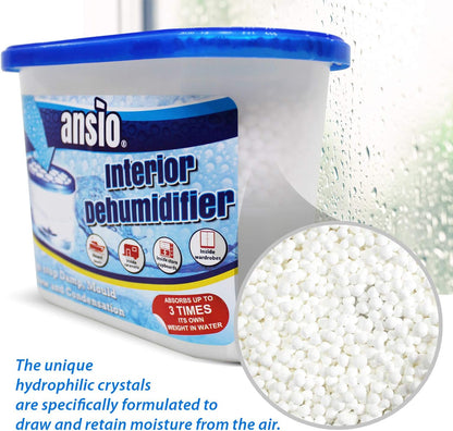 Lightweight solution for excess humidity in caravan or basement