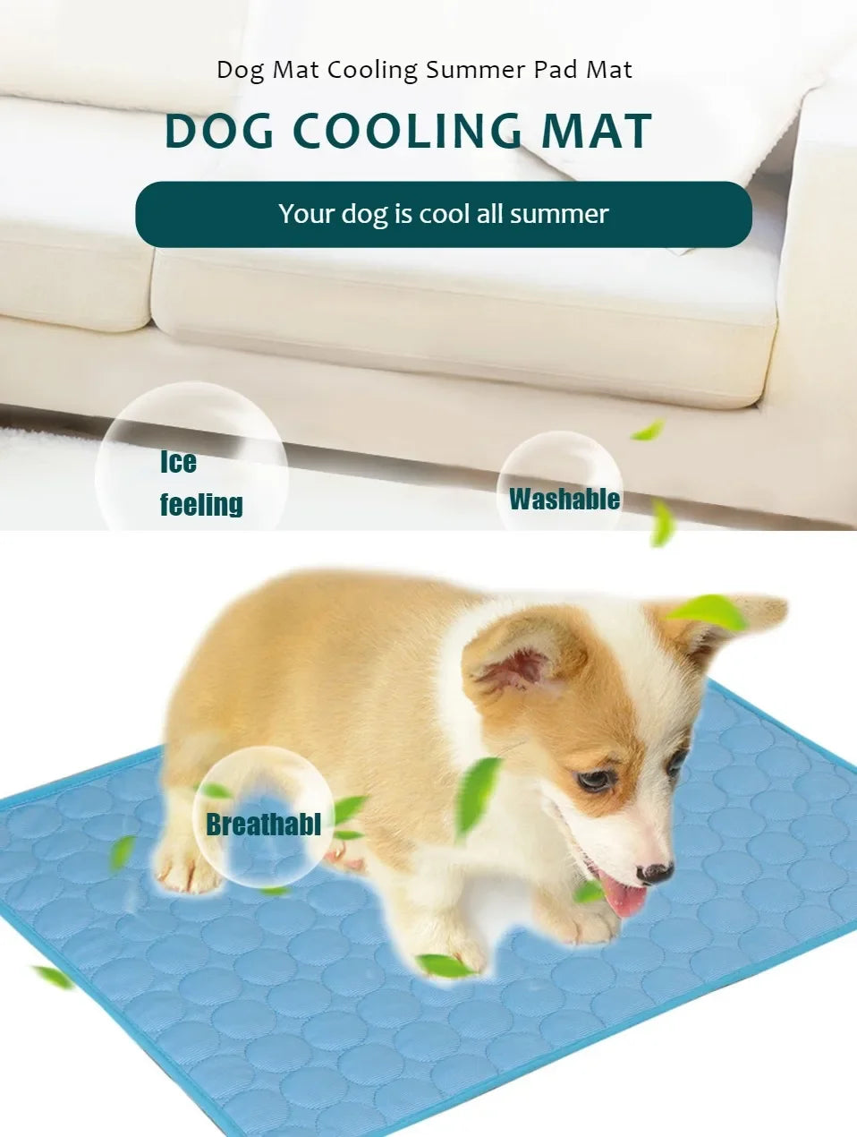 Machine washable pet cooling bed