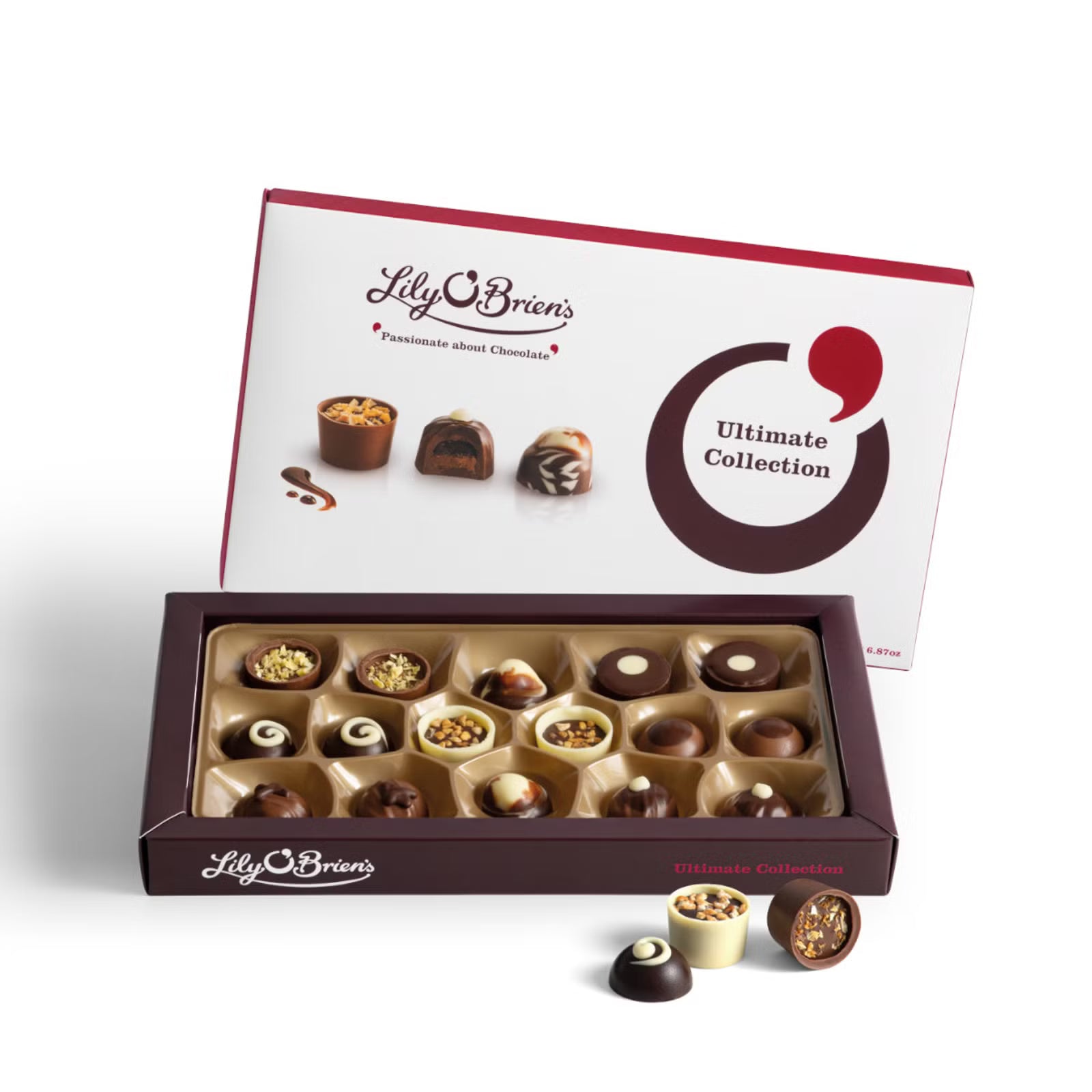 Lily O’Brien’s Chocolate Truffle Bundle 600g – Milk, Salted Caramel, and Vanilla truffles