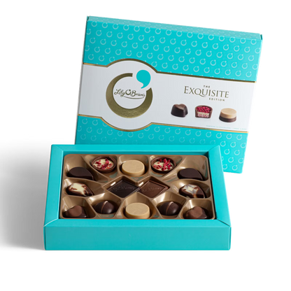 Lily O’Brien’s The Exquisite Edition 138g – 14 handcrafted milk, dark, and white chocolates