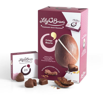 Lily O'Brien's Honeycomb Crispy Heart Milk Chocolate Egg 335g