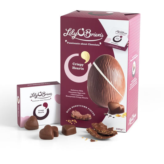 Lily O'Brien's Honeycomb Crispy Heart Milk Chocolate Egg 335g