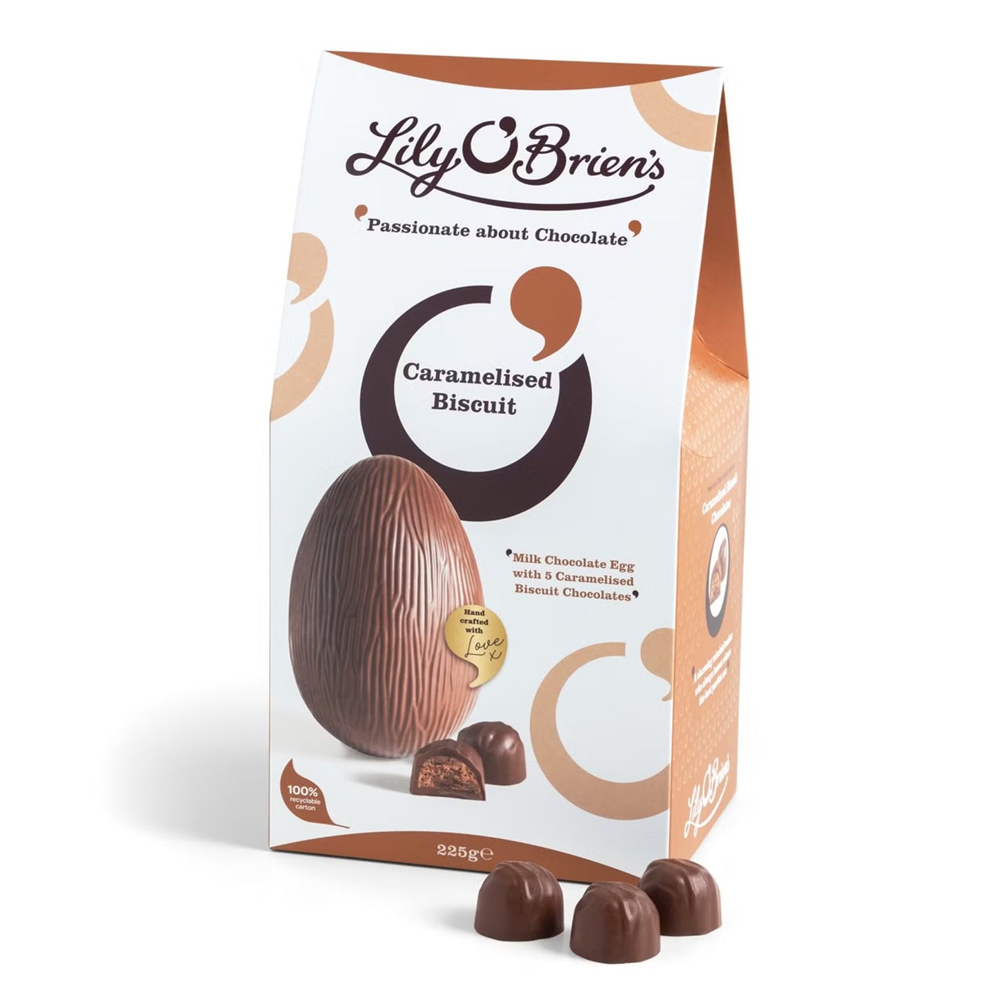 Lily O'Brien's Milk Chocolate Caramelised Biscuit Easter Egg 225g