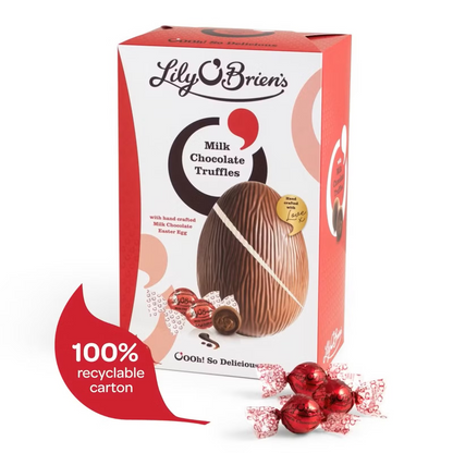 Lily O'Brien's Milk Chocolate Egg with 5 Milk Truffles 248g