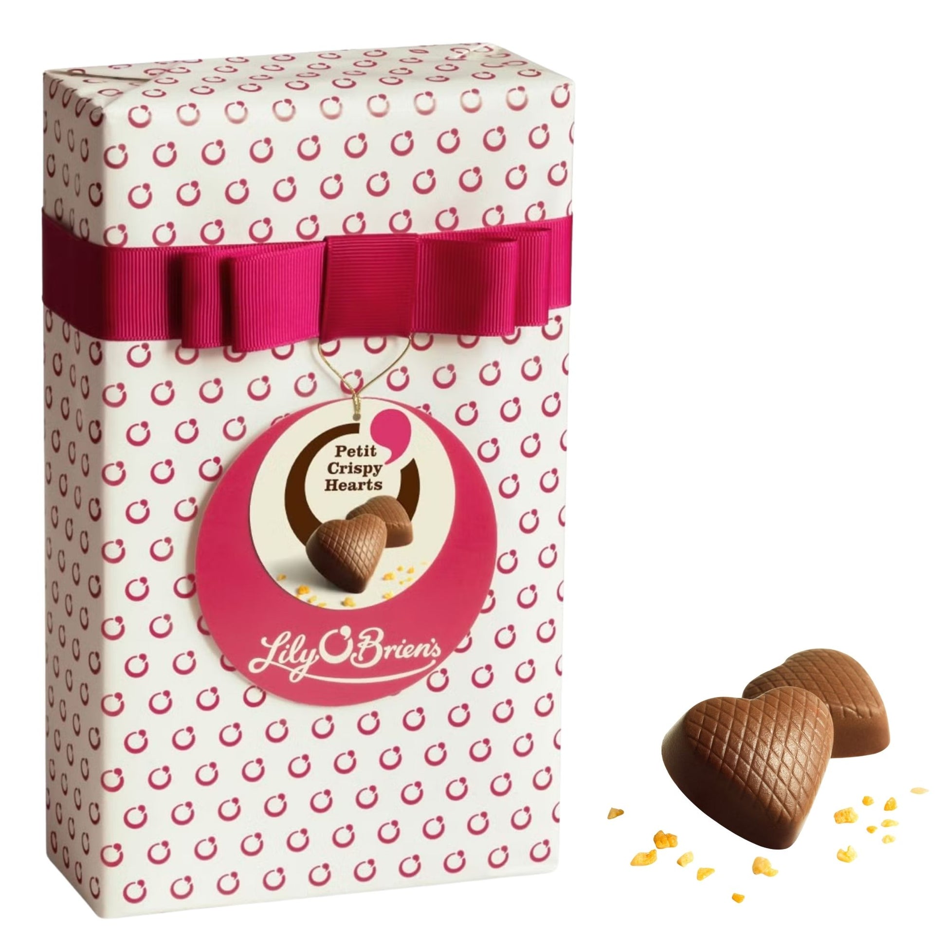 Lily O’Brien’s Petit Crispy Hearts 220g – 24 bite-sized milk chocolates with honeycomb