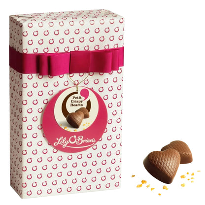 Lily O’Brien’s Petit Crispy Hearts 220g – 24 bite-sized milk chocolates with honeycomb