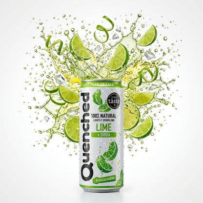 Natural lime flavoured lightly carbonated soda drink