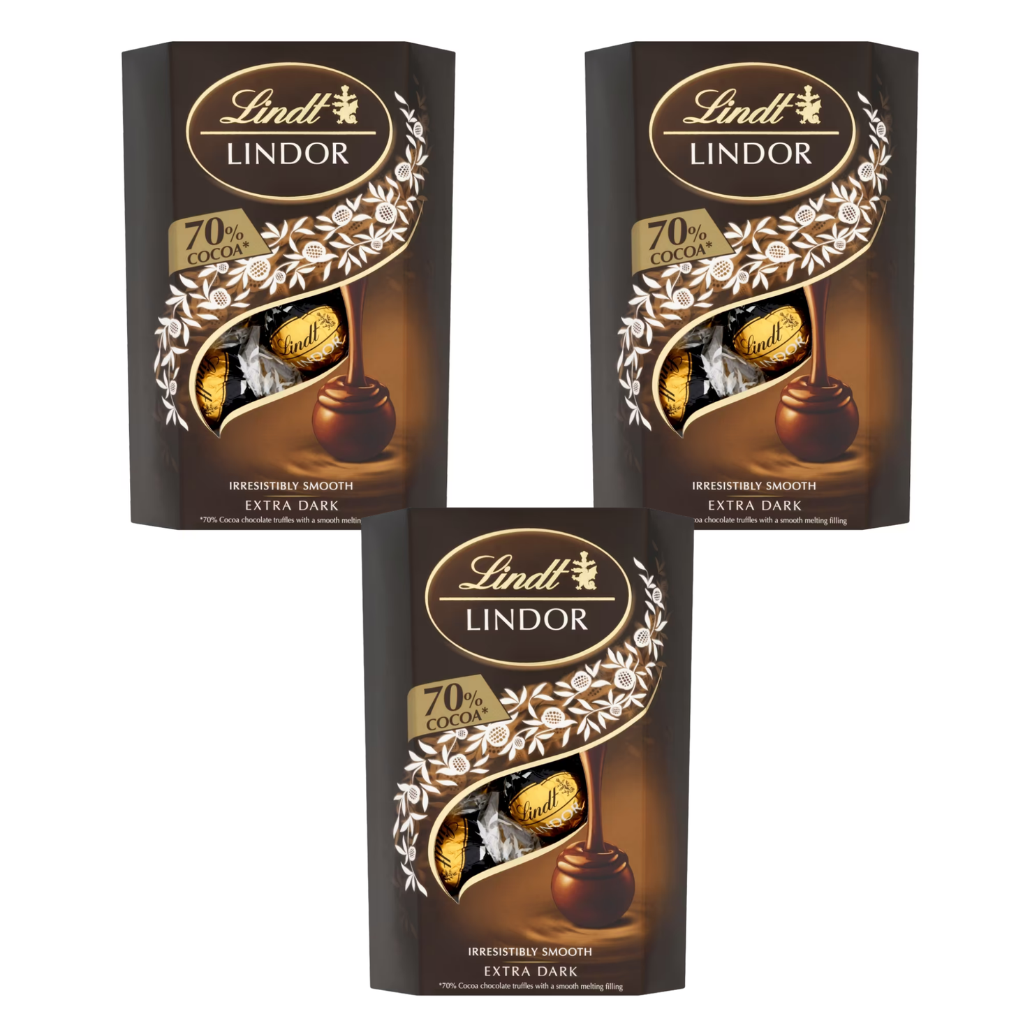 Lindt Lindor 70 percent cocoa dark chocolate truffles